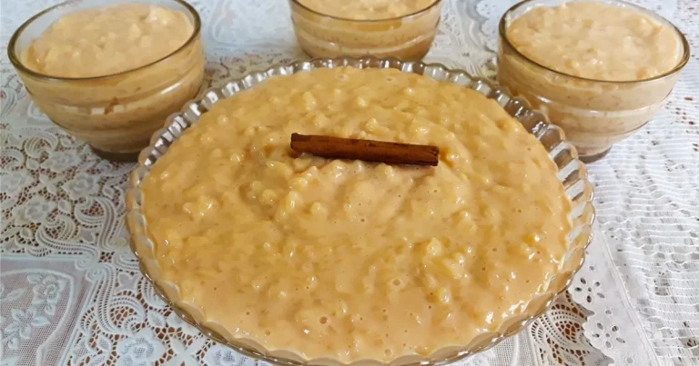 Arroz Doce com Açúcar Queimado