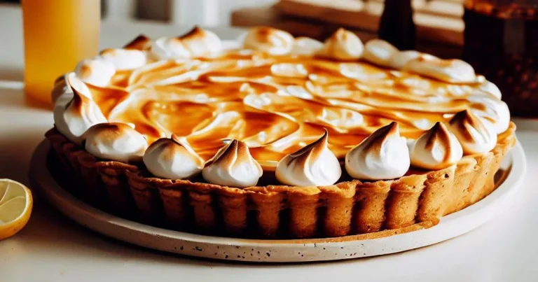 Torta de limão com marshmallow e caramelo