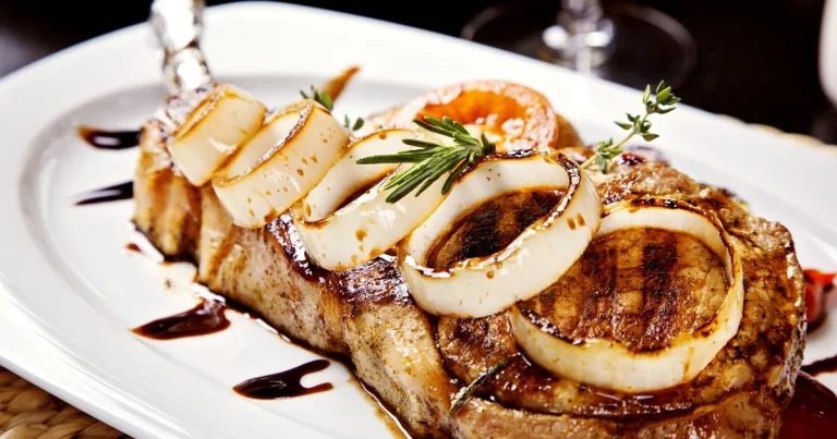 Bife acebolado na air fryer