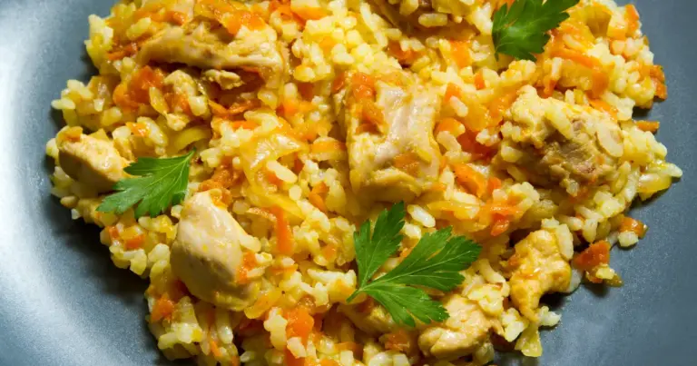 Risoto de frango na panela de pressão