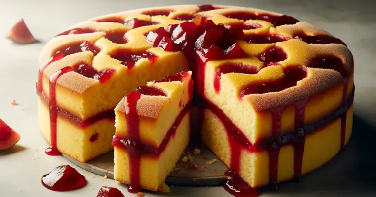 Bolo de Fubá com Goiabada