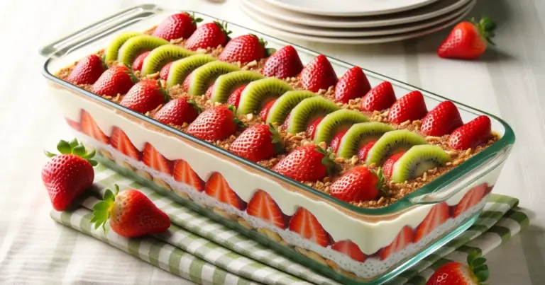 Pavê de frutas com creme de avelã