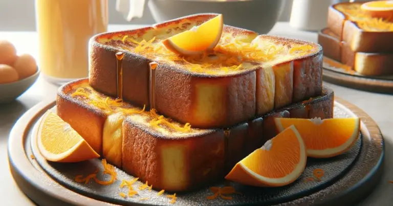 Rabanada com raspas de laranja