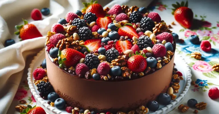 Torta de mousse de chocolate
