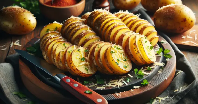Batatas com crosta de parmesão