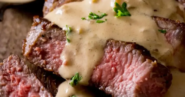 Bife à parmegiana ao molho quatro queijos