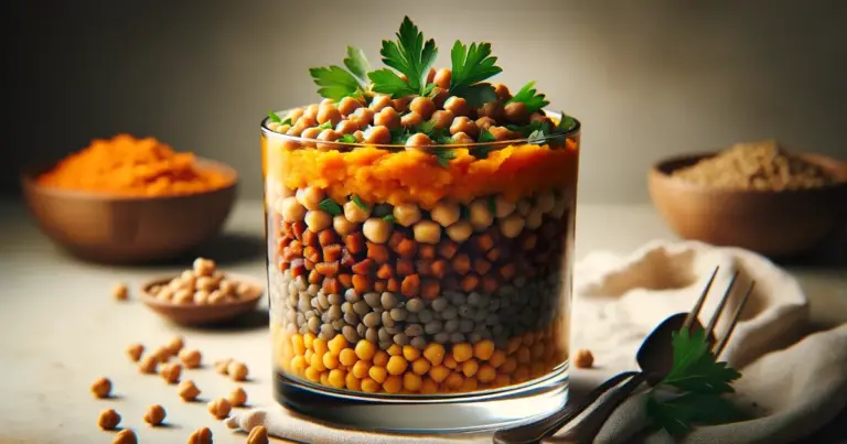 Salada de Grãos com Berinjela Grelhada