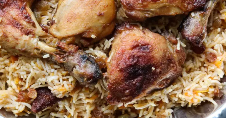 Arroz com frango e legumes à moda árabe