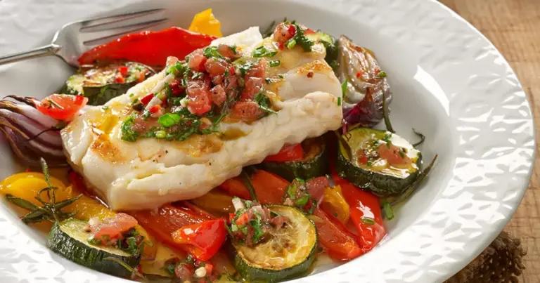 Bacalhau com legumes