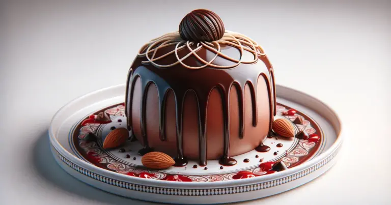 Cremoso de chocolate com amêndoas