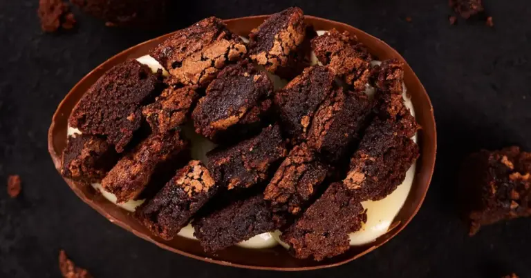 Recheio de brownie para ovo de Páscoa