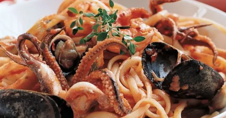 Linguine com frutos do mar