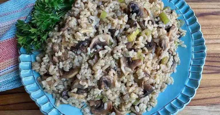 Foto da receita de Pilaf de Arroz Integral e Cogumelos