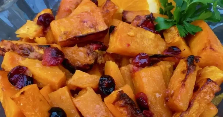 Foto da receita de Abóbora Butternut com Laranja e Cranberry na Air Fryer