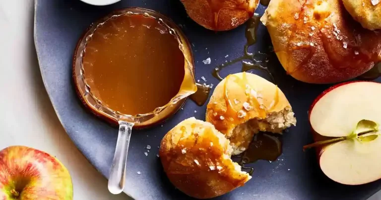Foto da receita de Bolinho de Maçã Frito na Air Fryer com Molho de Caramelo Salgado