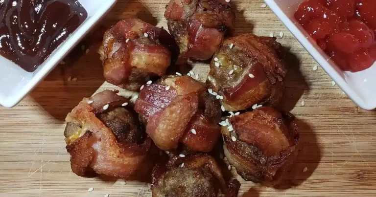 Foto da receita de Bolinhos de Cheeseburger Enrolados em Bacon