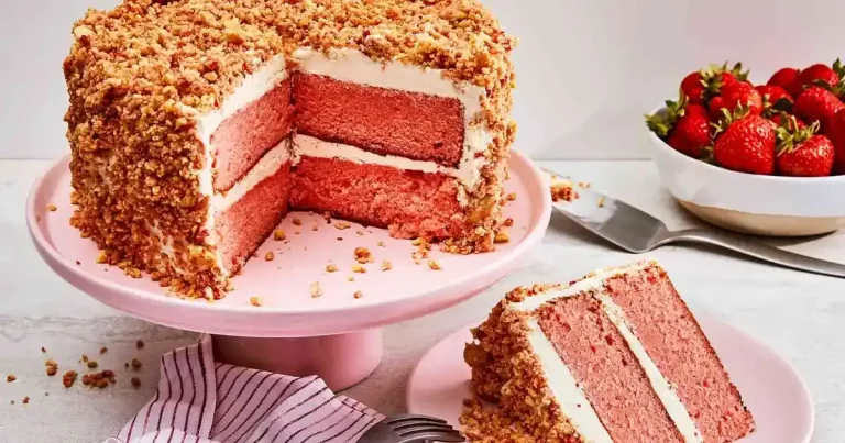 Foto da receita de Bolo Crocante de Morango