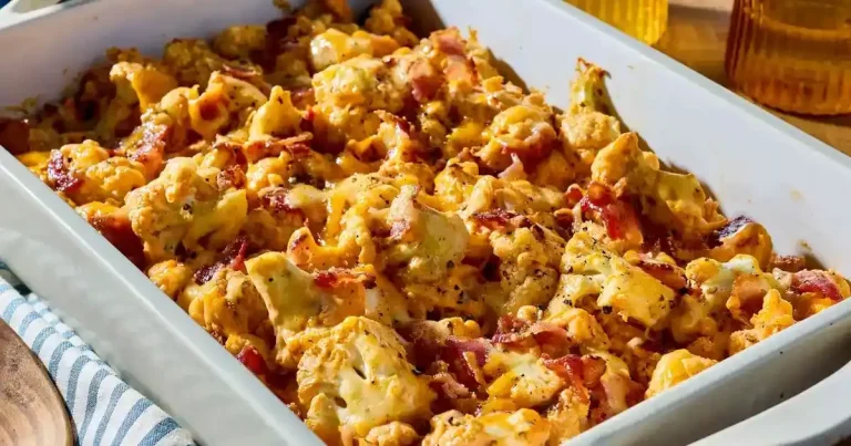 Foto da receita de Casserola de Couve-flor com Bacon e Molho Ranch