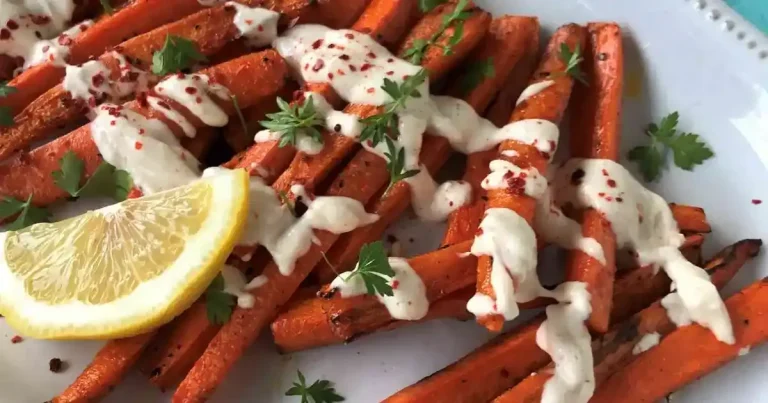 Foto da receita de Cenouras Fritas na Air Fryer com Molho de Tahine