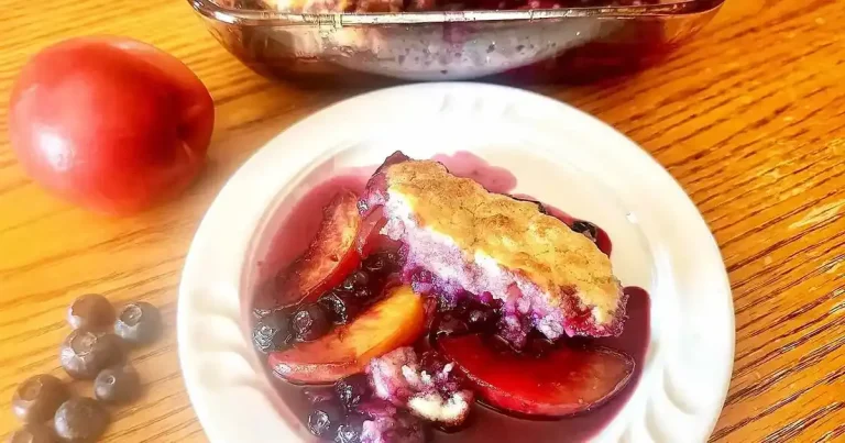Foto da receita de Crumble de Nectarina e Mirtilo