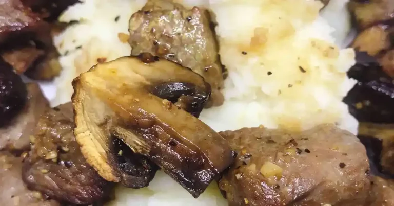 Foto da receita de Filé na Air Fryer com Cogumelos Portobello