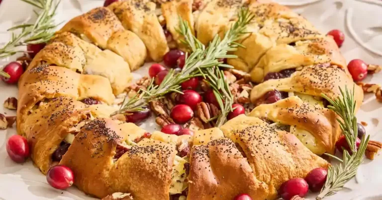 Foto da receita de Guirlanda de Brie com Cranberries