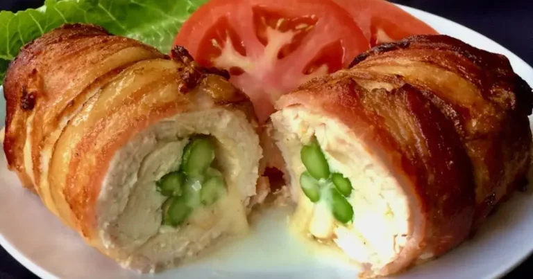 Foto da receita de Peitos de Frango Recheados Enrolados em Bacon