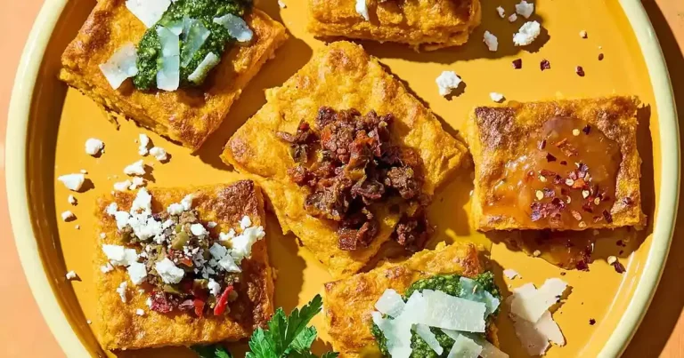 Foto da receita de Quadrados de Polenta de Abóbora com Parmesão