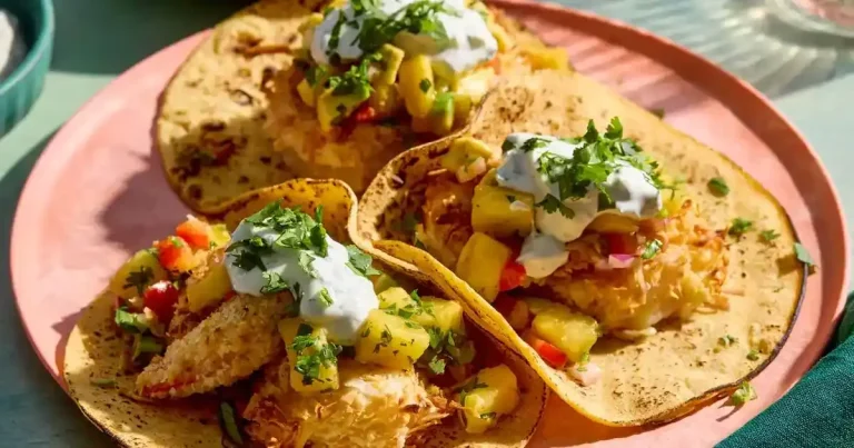Foto da receita de Tacos de Camarão Crocante com Coco