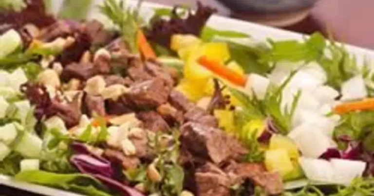 Foto da receita de Salada de Carne Apimentada com Gengibre e Ervilhas Tortas