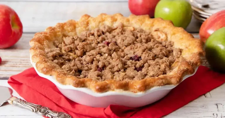 Foto da receita de Torta de Maçã com Cranberry e Streusel