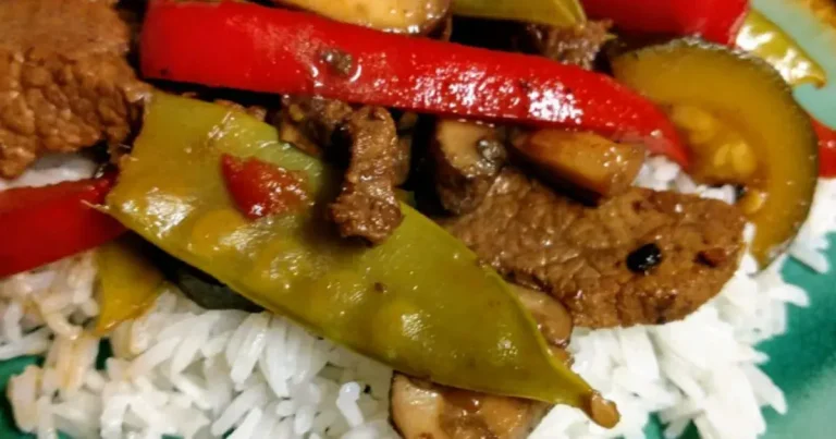 Foto da receita de Carne Bovina Asiática com Ervilhas Tortas