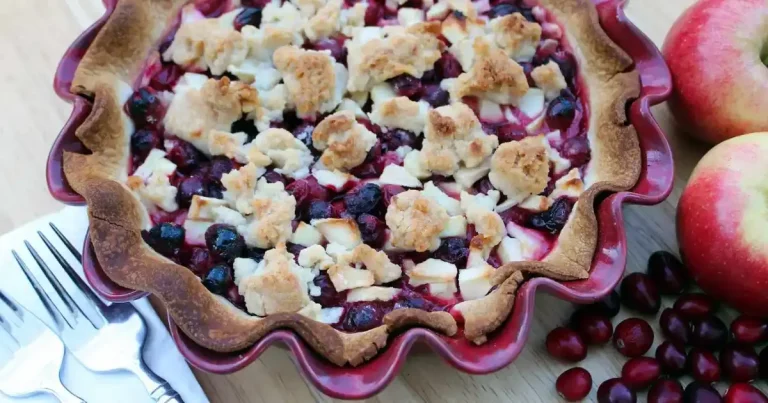 Foto da receita de Torta de Cranberry e Maçã