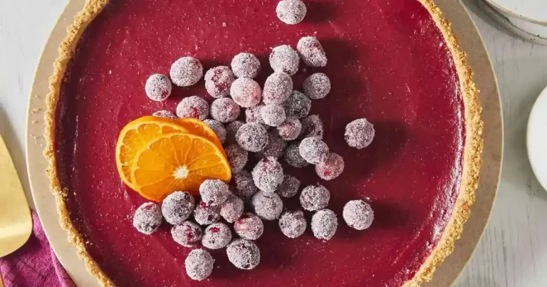 Foto da receita de Torta de Creme de Cranberry