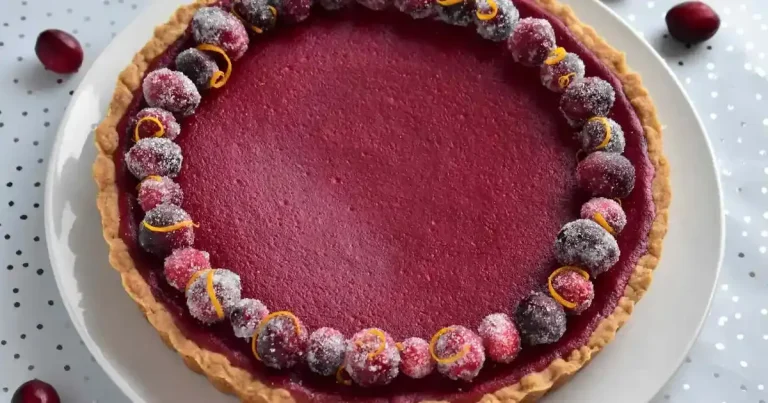Foto da receita de Torta de Curd de Cranberry e Laranja