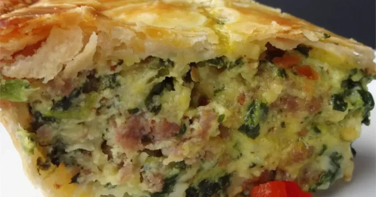 Foto da receita de Torta de Linguiça com Espinafre