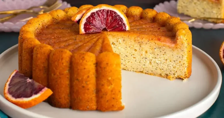 Foto da receita de Bolo de Poppy Seed com Ricota e Laranja Sangue