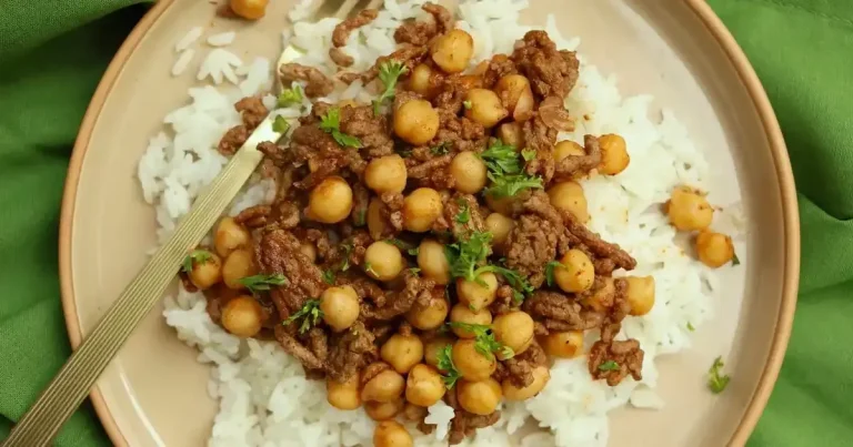 Foto da receita de Carne Moída Temperada com Grão-de-Bico