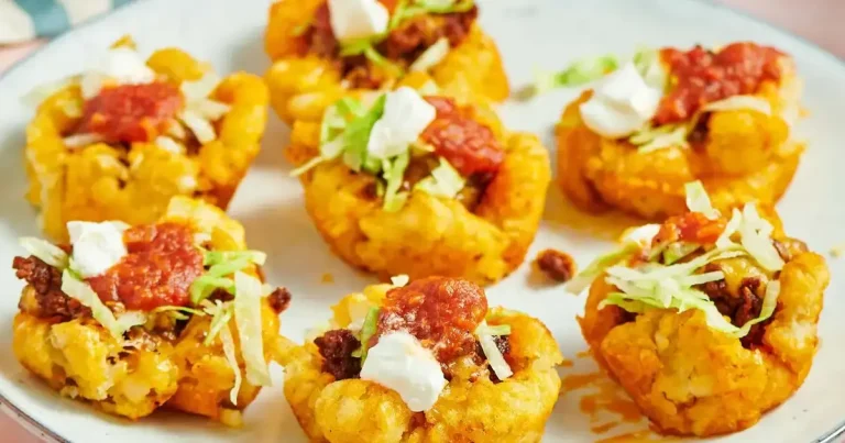 Foto da receita de Copinhos de Taco com Tater Tot Recheados