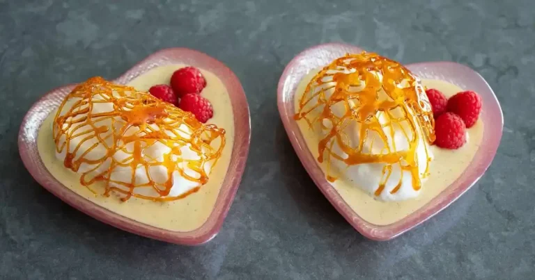 Foto da receita de Ilhas Flutuantes com Crème Anglaise de Baunilha