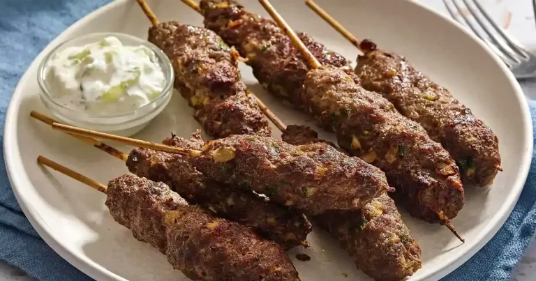 Kebabs de Carne Moída na Air Fryer