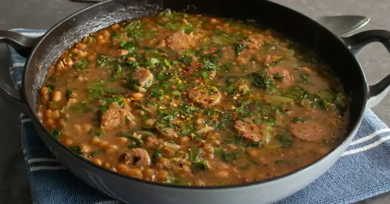 Foto da receita de Linguiça Italiana com Feijão e Verduras