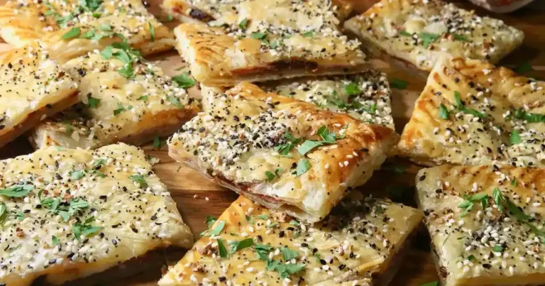 Foto da receita de Quadrados de Massa Folhada com Presunto e Queijo