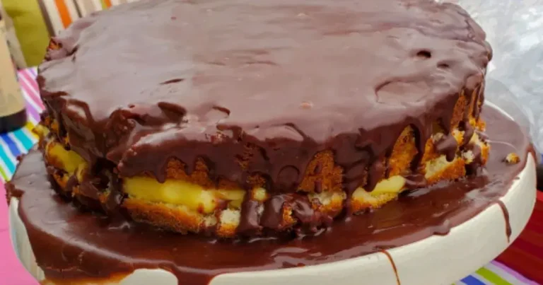 Foto da receita de Torta de Creme de Boston