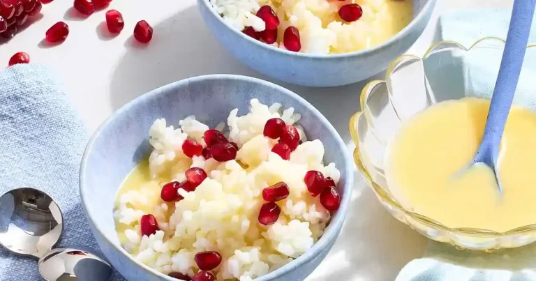 Foto da receita de Arroz Grudento com Molho de Maracujá