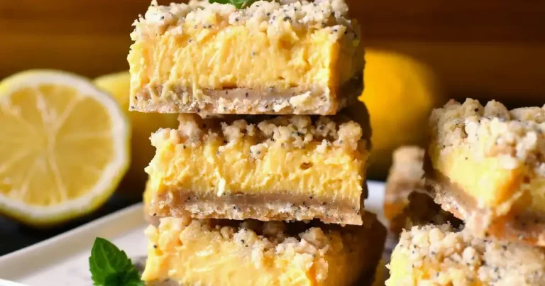 Foto da receita de Barrinhas de Farofa de Semente de Papoula com Creme de Limão