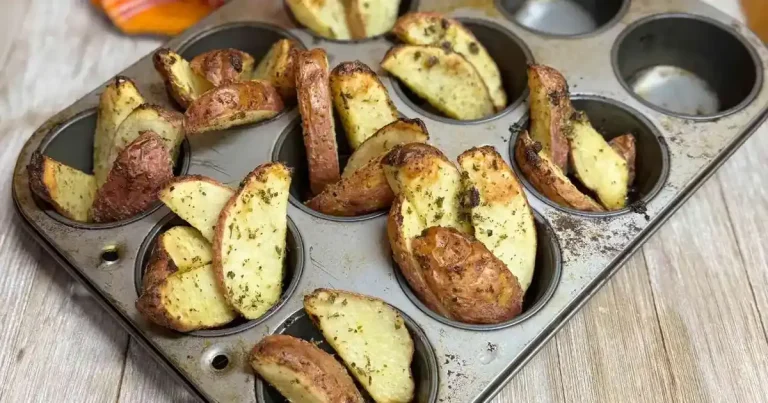 Foto da receita de Batatas Wedges Assadas na Forma de Muffin