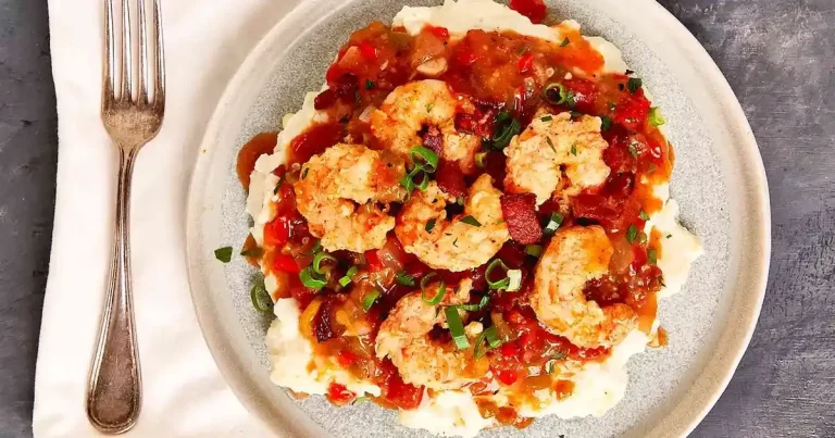 Foto da receita de Camarão com Grits