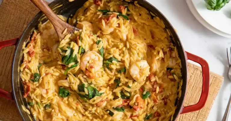 Foto da receita de Camarão e Orzo à Toscana