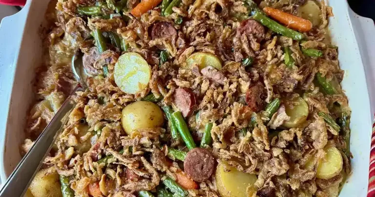 Foto da receita de Casserola de Linguiça com Vagem e Batata